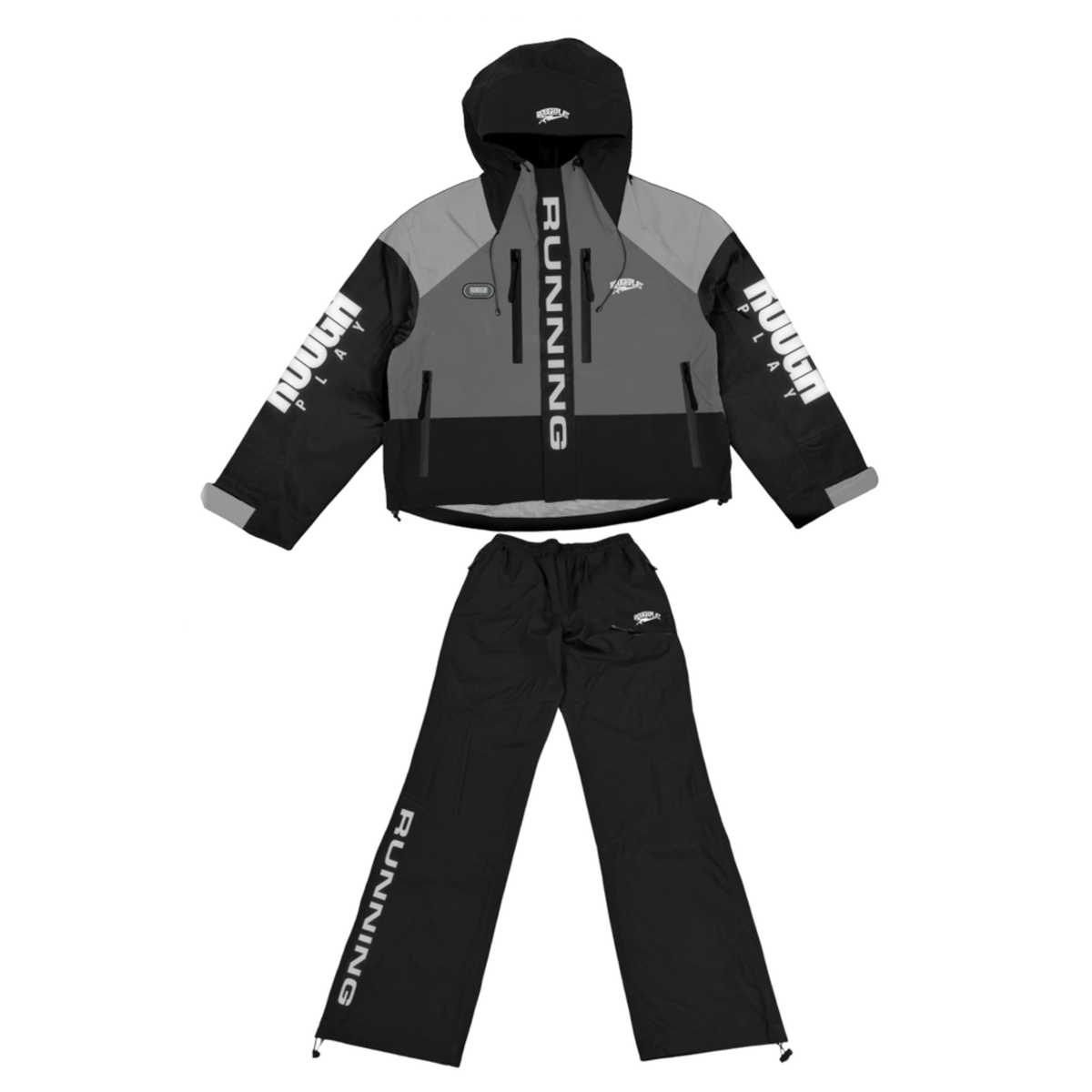 BLACK/GREY WATER RESISTANCE TRACKSUIT