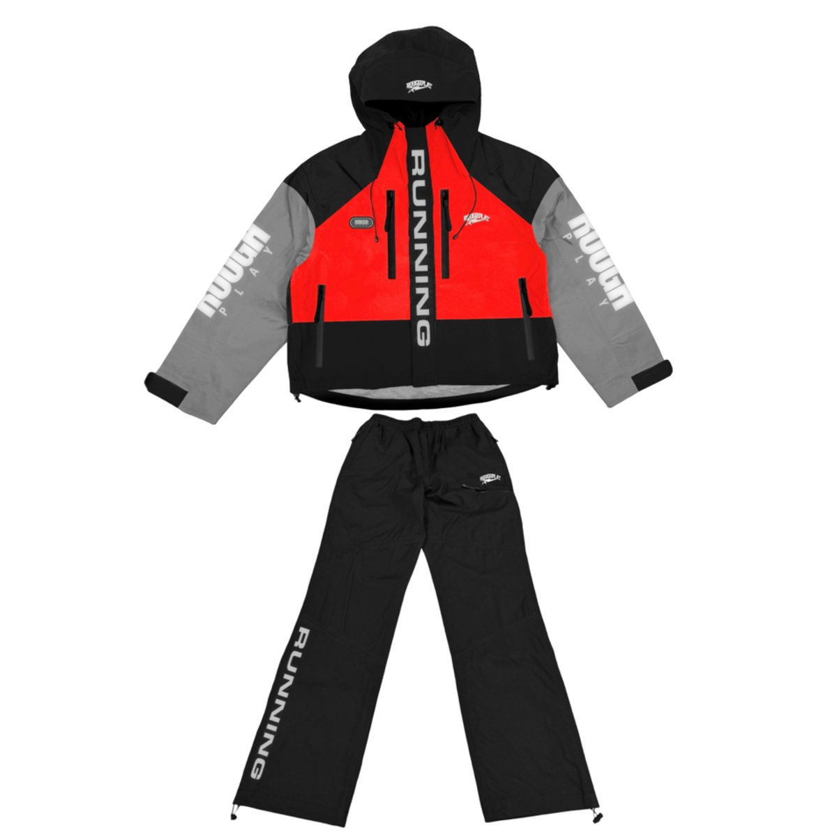 BLACK/RED WATER RESISTANCE TRACKSUIT