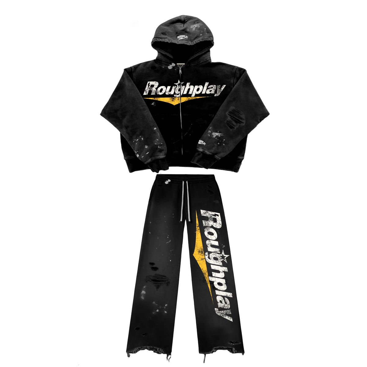 BLACK/YELLOW SWEATSUIT