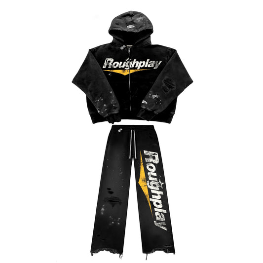 BLACK/YELLOW SWEATSUIT