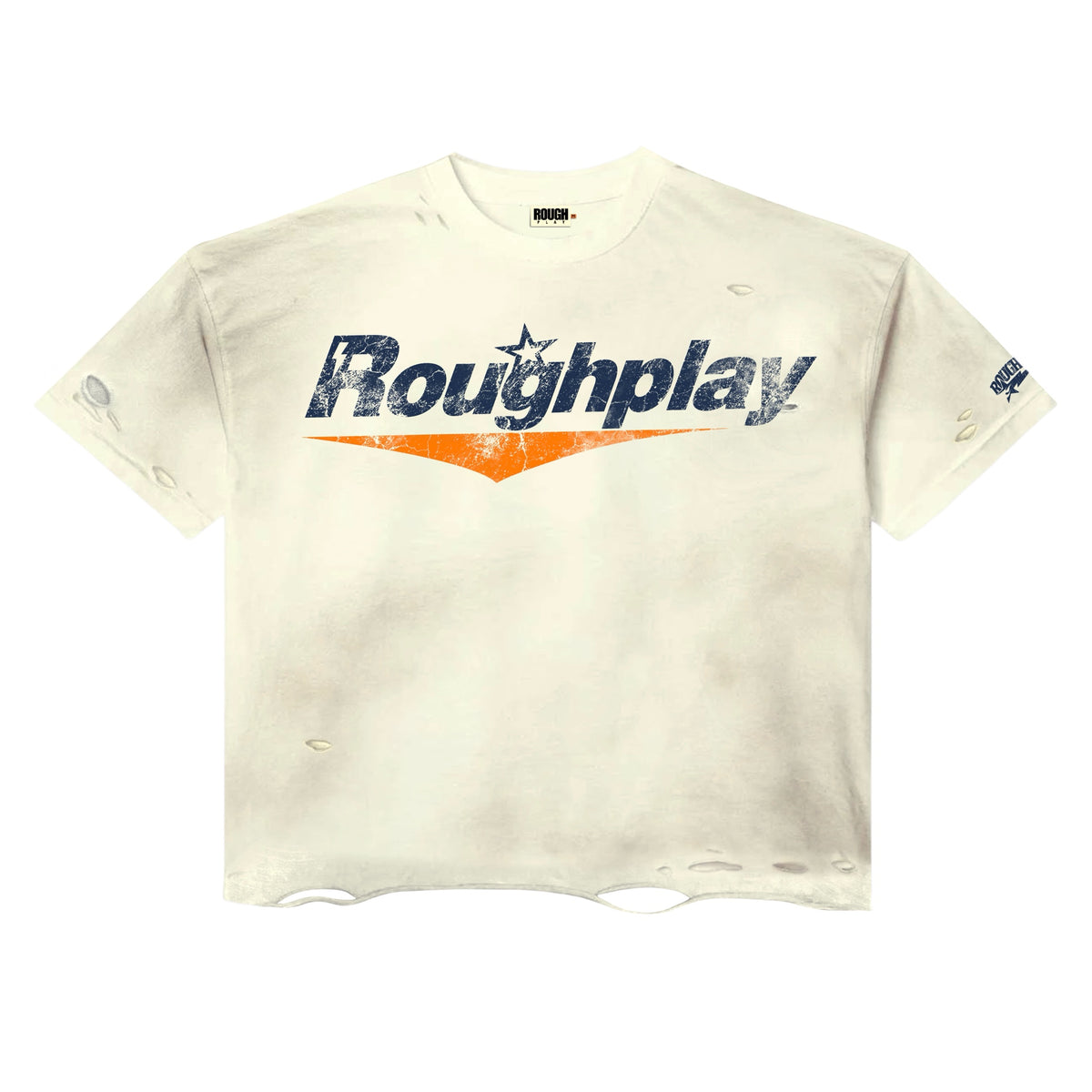 NAVY/ORANGE T-SHIRT