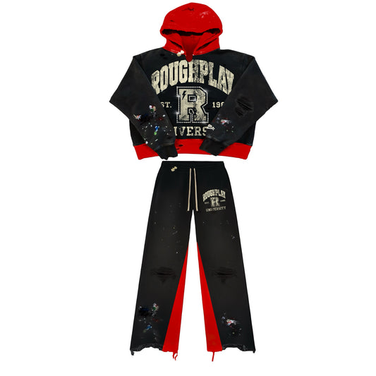 BLACK AND RED TWO TONE SET