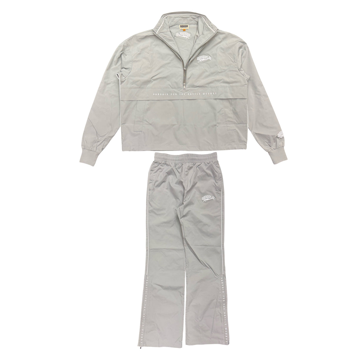 GREY QUATER ZIP TRACKSUIT