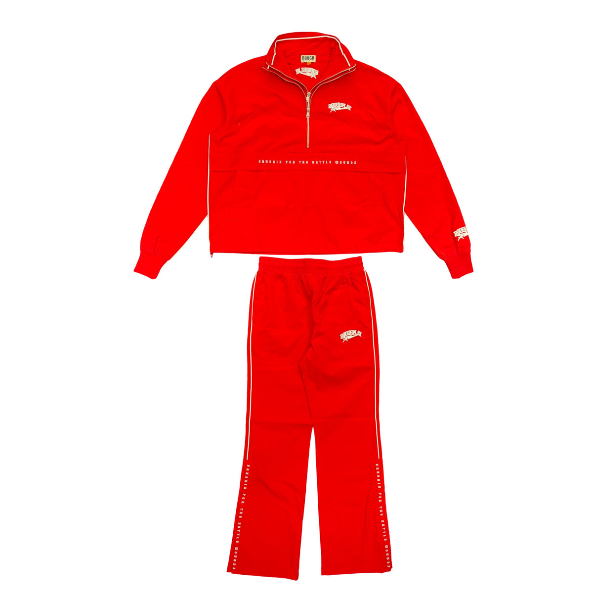 RED QUATER ZIP TRACKSUIT
