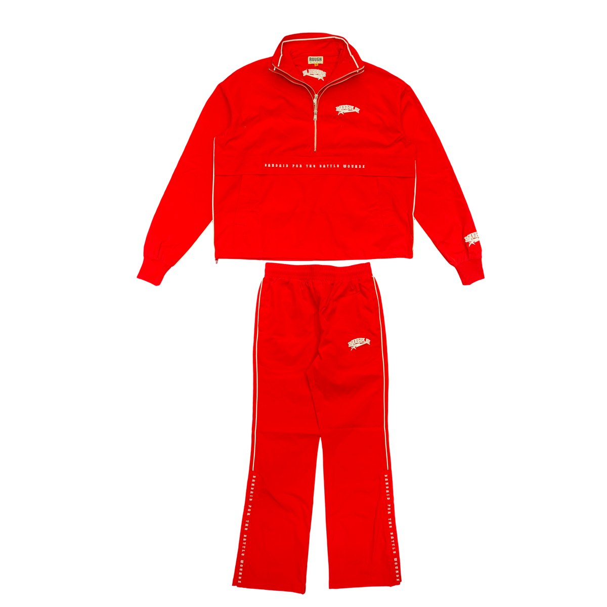 RED QUATER ZIP TRACKSUIT