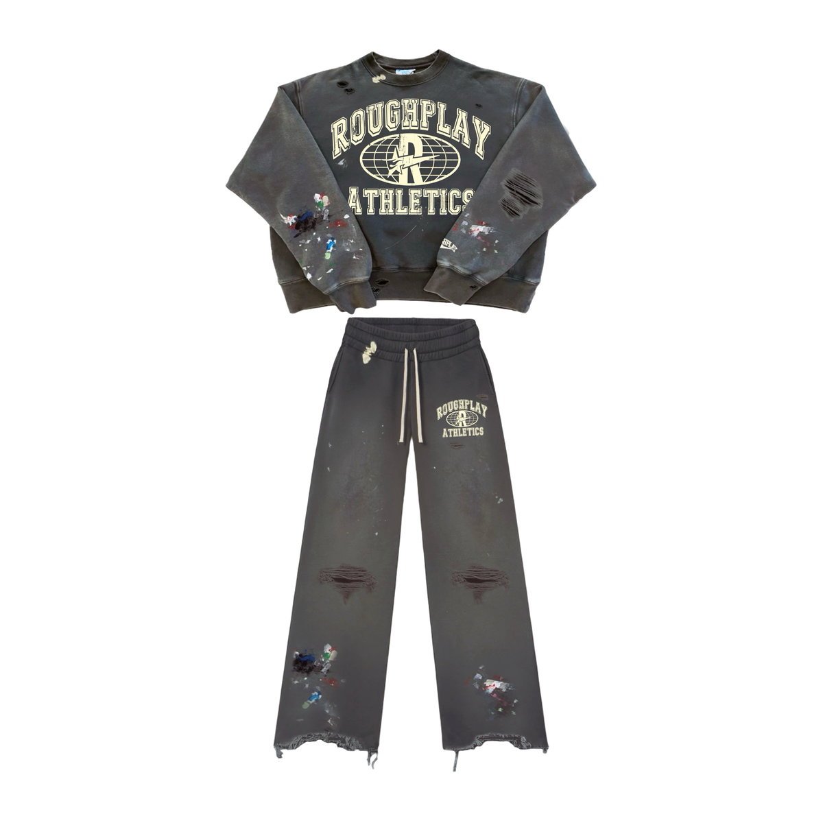 GREY CREW NECK SET