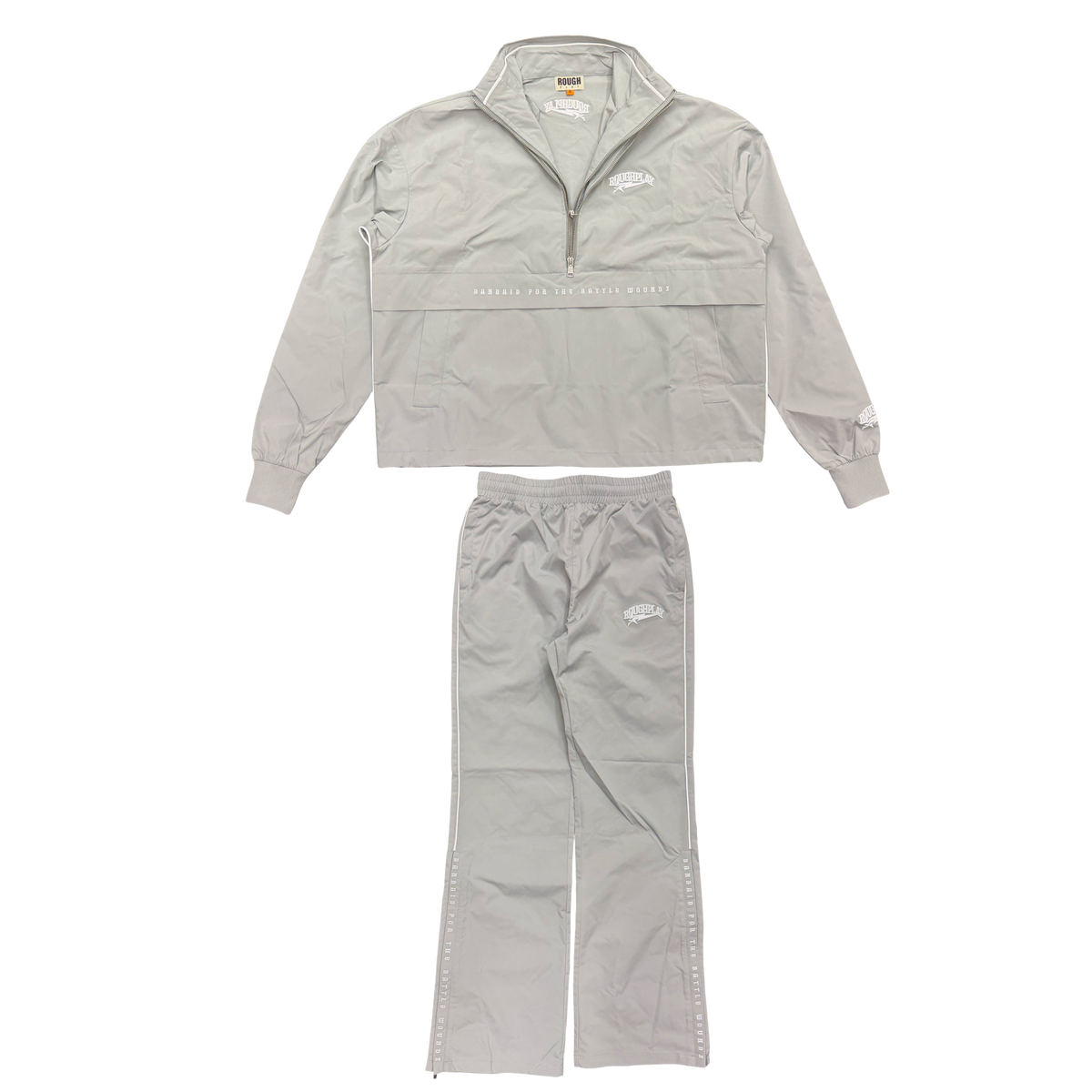 GREY QUATER ZIP TRACKSUIT