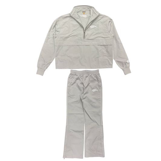 GREY QUATER ZIP TRACKSUIT