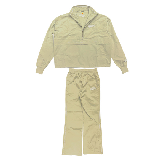 TAN QUATER ZIP TRACKSUIT