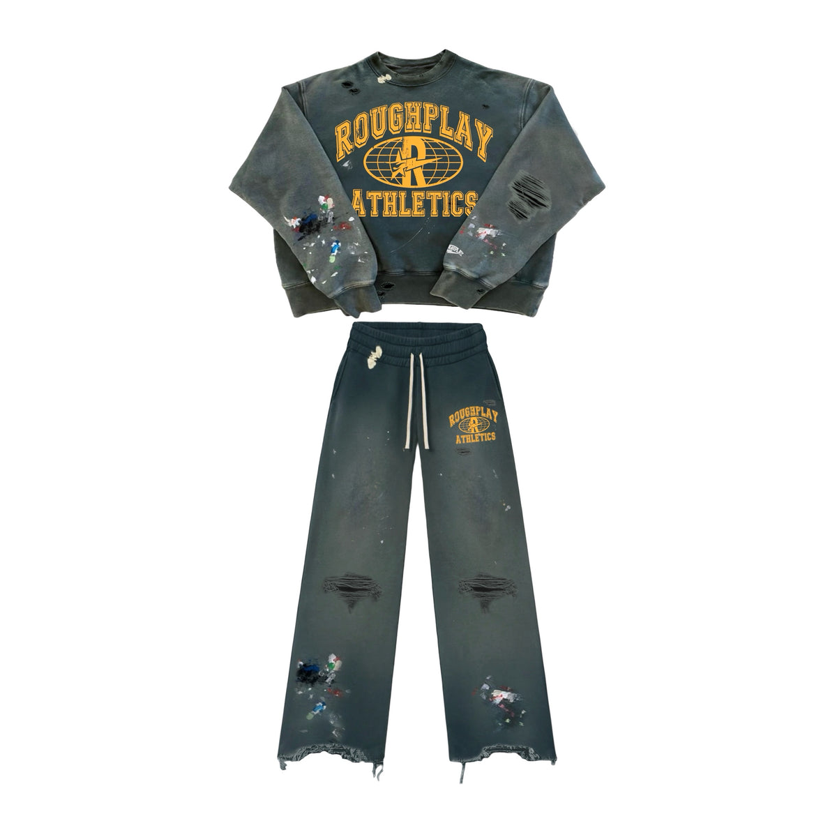 GREEN CREW NECK SET
