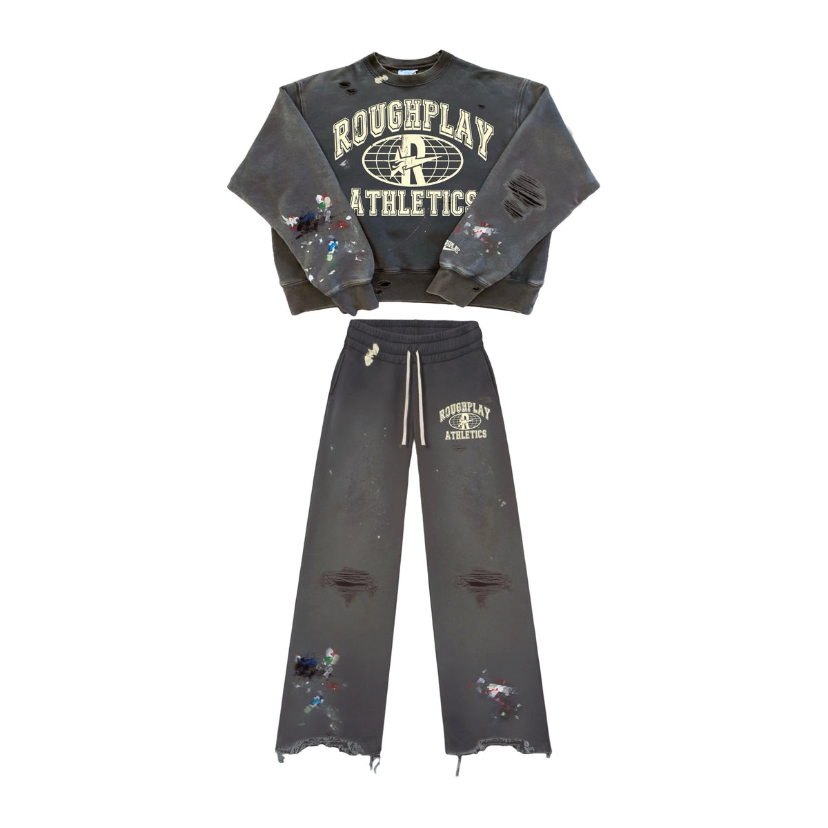 GREY CREW NECK SET